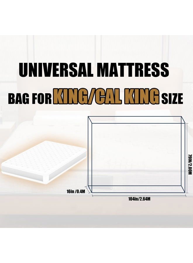 PROMORE Super King Plastic Mattress Cover Bag Mattress Protector Storage Bag Reusable Waterproof For Moves Storage,264x200x40CM 1.5Mil - Image 2