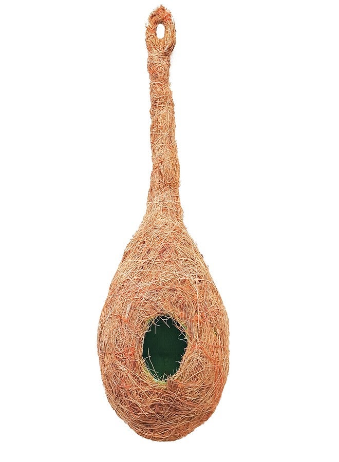 عش طيور عضوي دائري عالي الجودة وآمن من بيتويا CR-1، مصنوع يدويًا بالكامل، طيور الحب/العصافير (بني) (قطعة واحدة) - Image 1