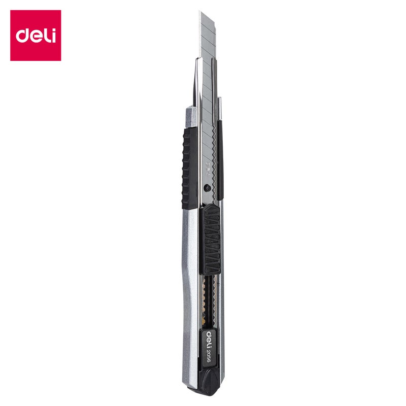 Deli Utility Cutter Knife 13 Snap-Off Blades Heavy Duty Silver - Image 1