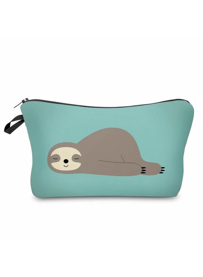 deanfun Cosmetic Bag for women, Small makeup pouch Travel bags for toiletries waterproof Sloth gifts (51806) - Image 1