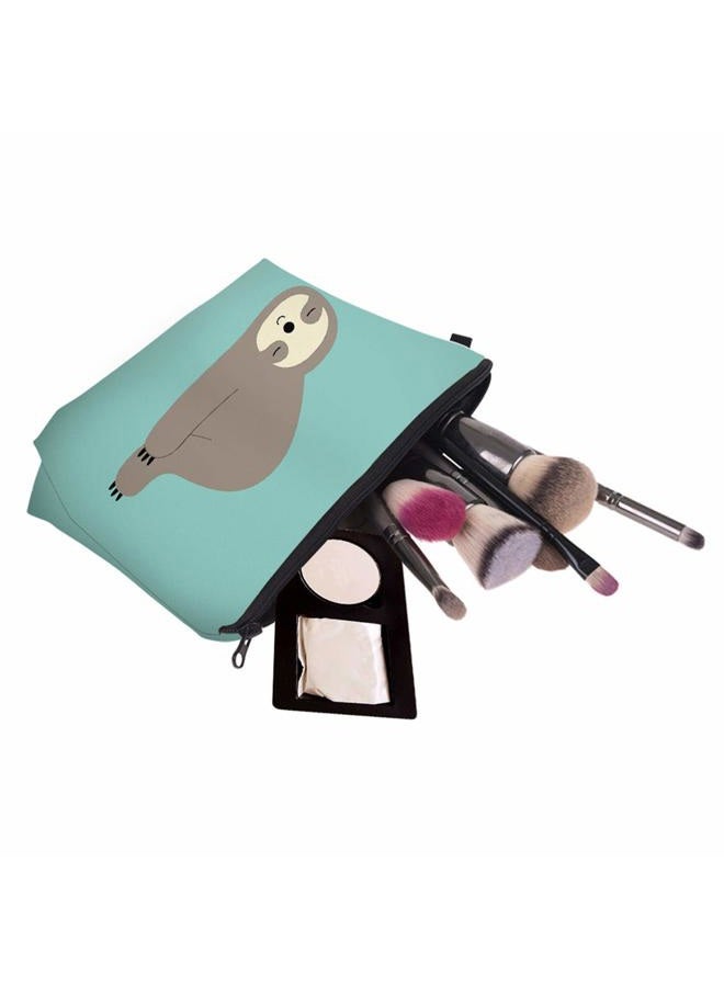 deanfun Cosmetic Bag for women, Small makeup pouch Travel bags for toiletries waterproof Sloth gifts (51806) - Image 4