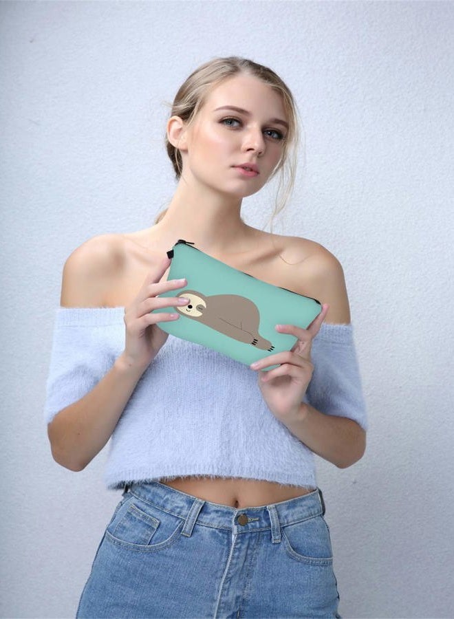 deanfun Cosmetic Bag for women, Small makeup pouch Travel bags for toiletries waterproof Sloth gifts (51806) - Image 5