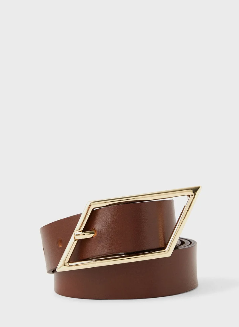 MANGO Leather Belt