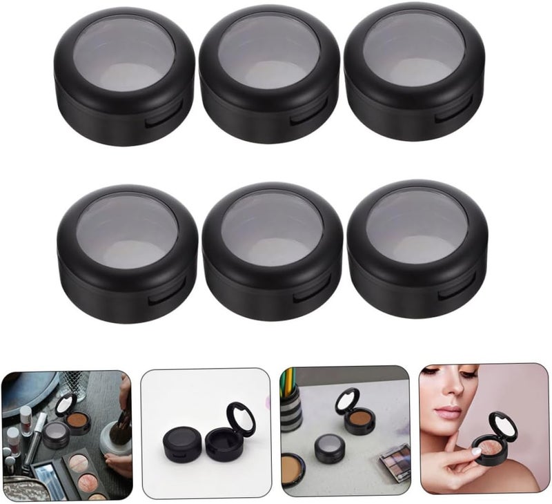 18 Pcs Monochromatic Eyeshadow Empty Box 6pcs Eyeshadow Storage Containers Eyeshadow Holder, Black, 4x3.8cm - Image 4