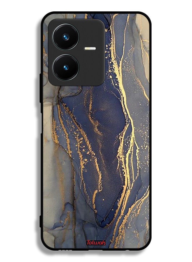 Tolwak Vivo Y22s Protective Case Cover Gliter Marble Pattern - Image 1