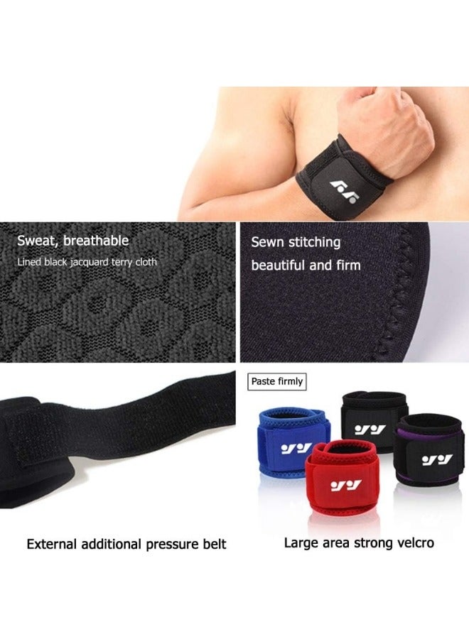 BUPY 2 Pack Wrist Brace Adjustable Wrist Support, Wrist Straps for Fitness Weightlifting, Tendonitis, Carpal Tunnel Arthritis, Highly Elastic Wrist Wraps for Relief Wrist Pain(Black) - Image 4