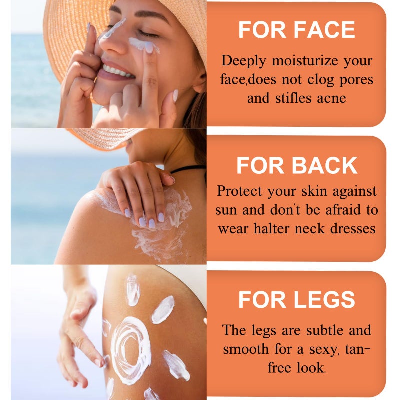 Evolvique Spf 100 Face Sunscreen Moisturizer - Travel Size Sunblock - Oil Free Facial Sun Screen - Sun Screen Protector for Face & Body - Non-Greasy,No White Cast Waterproof Sunscreen Lotion -Dry Oily Skincare - Image 3