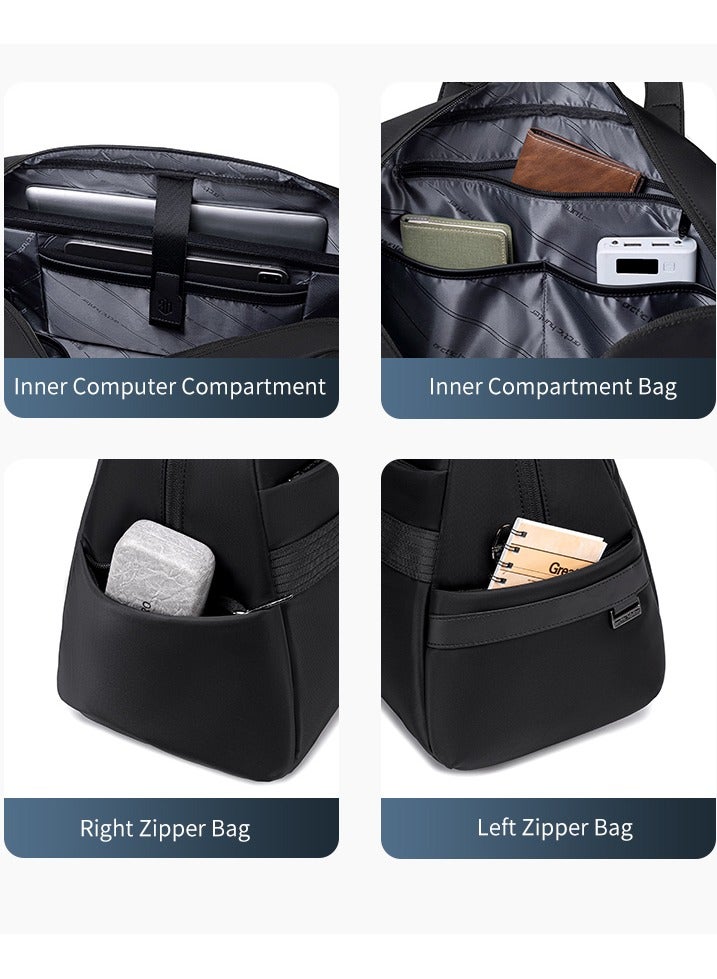 ARCTIC HUNTER Unisex Premium Duffel Bag 27L Water Resistant Large Capacity Weekender Bag with Multiple Compartment for Men and Women, LXB00842, Black - Image 4