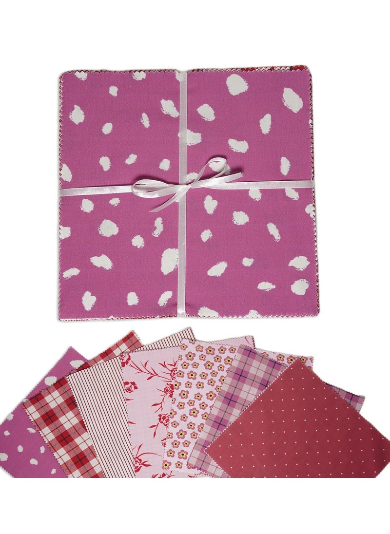 Soimoi Soimoi Precut 5inch Floral Check Prints Cotton Fabric Bundle Quilting Squares Charm Pack DIY Patchwork Sewing Craft  - Image 2