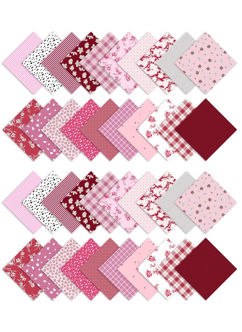 Soimoi Soimoi Precut 5inch Floral Check Prints Cotton Fabric Bundle Quilting Squares Charm Pack DIY Patchwork Sewing Craft  - Image 1