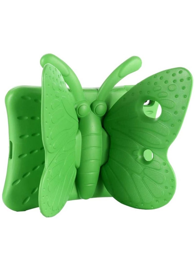 iPad 9th 8th 7th Generation Case Kids Girls, Cute Butterfly Shockproof EVA Foam Super Protection Stand Cover for iPad 2021 2020 2019 10.2" and iPad Air 3 Pro 10.5" - Green - Image 3
