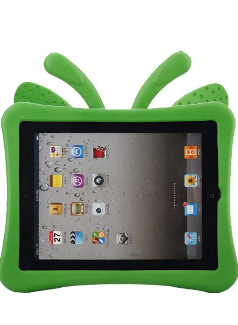 iPad 9th 8th 7th Generation Case Kids Girls, Cute Butterfly Shockproof EVA Foam Super Protection Stand Cover for iPad 2021 2020 2019 10.2" and iPad Air 3 Pro 10.5" - Green - Image 2