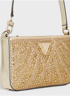 GUESS Embellished Beauvoir Mini Top Zip Clutches  - Image 4