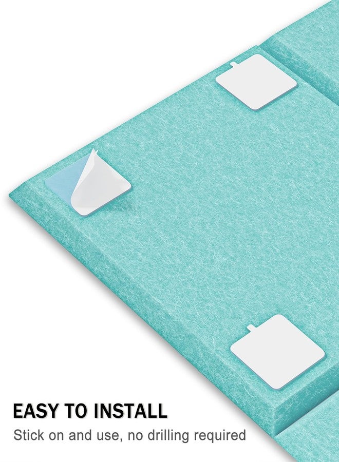 Hsurbtra Cork Board for Wall 24 x 18 Inch, 6 Pack Felt Bulletin Notice Board with Pushpins for Office Home School Farmhouse Wall Decor, Lake Blue - Image 4