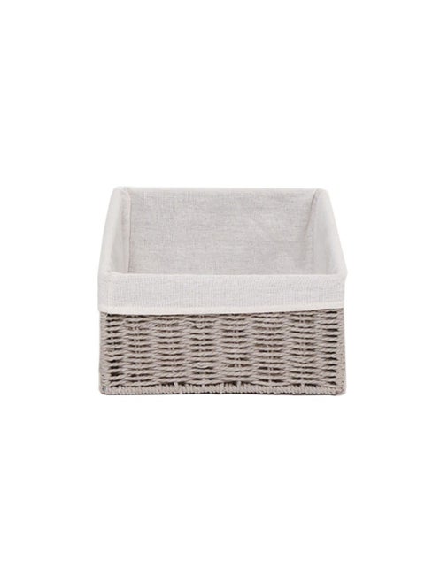 Homesmiths Large Storage Basket Grey With Liner 36 X 27 X 13 Cm