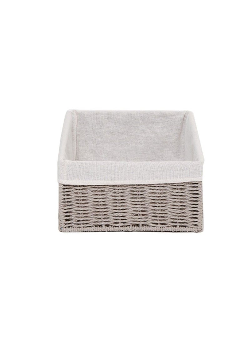 Homesmiths Large Storage Basket Grey With Liner 36 X 27 X 13 Cm