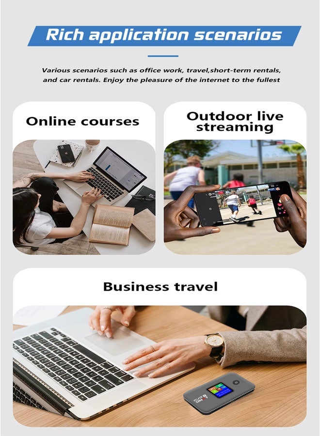 general Eurasian travel portable WiFi sharer, high-speed 4G mobile WiFi hotspot router, portable WiFi adapter suitable for mobile phones, laptops, desktop tablets - Image 4