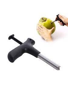 Pavan Ecommerce Coconut Opener Stainless Steel Tool Driller Easy and Comfortable Grip Safe for Your Hands Set of 1 Block Silver Color Pack of 1