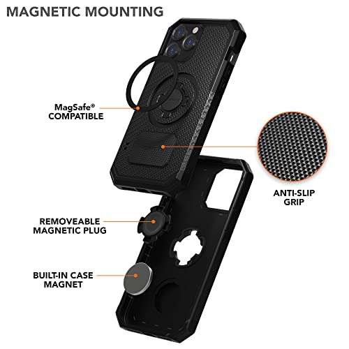 Rokform - iPhone 13 Pro Max Case, Rugged Series, Dual Magnet Plus MagSafe Compatible, Magnetic Protective Apple Gear, iPhone Cover with RokLock Twist Lock, Drop Tested Armor (Black) - Image 5