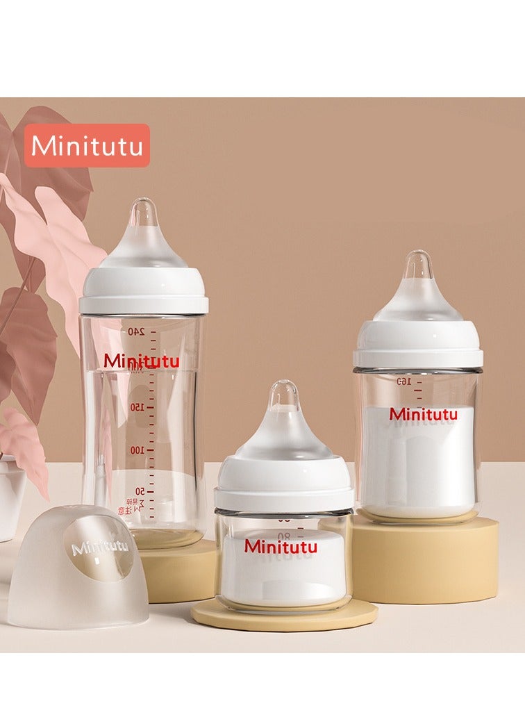 Minitutu Wide-mouth Baby Bottle for Premature Infants - Specifically Designed for Newborns. Available in 80ML, 160ML and 240ML sizes. - Image 2