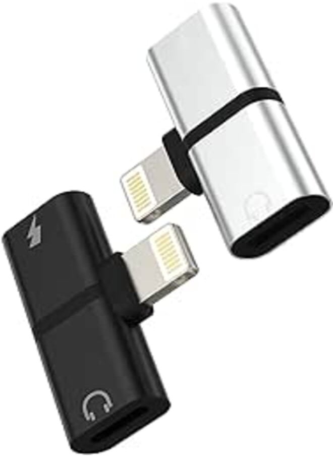 zoyuzan - iPhone Charge Headphone Splitter Dongle 2in1(2pack)Audio Adapter Jack Dual Lightning AUX Connector Cable Apple MFI Certified for 14 13 12 11 Pro Max Mini XS X XR 7 8 Plus Charger Music Converter Cord - Image 1
