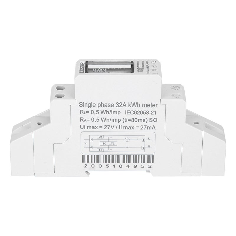 Single Phase Meter DDS1891 High Accuracy 2P LCD Electricity Rail Energy Meters 50Hz 230V - Image 2