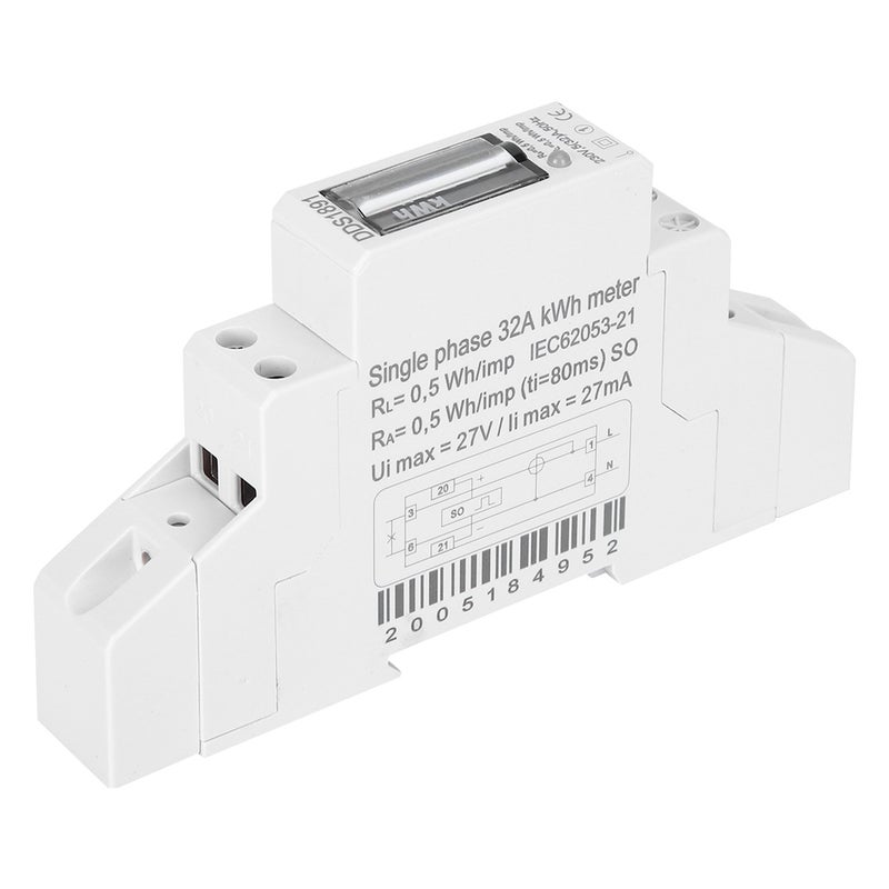Single Phase Meter DDS1891 High Accuracy 2P LCD Electricity Rail Energy Meters 50Hz 230V - Image 3