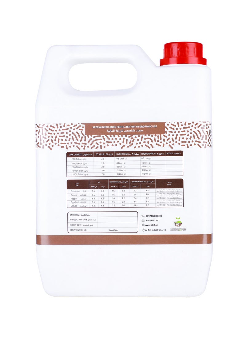 EMIRATES BIOFERT Emirates Biofert Hydroponic A Specialized Liquid Fertilizer for Production of Vegetables and Flowers 3.8L  - Image 2