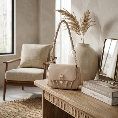 SIBY PU Leather Messenger Bag for Women - Small Cross-Body Cloud Purse with Removable Straps | Versatile Casual Handbag- Grey - Image 3