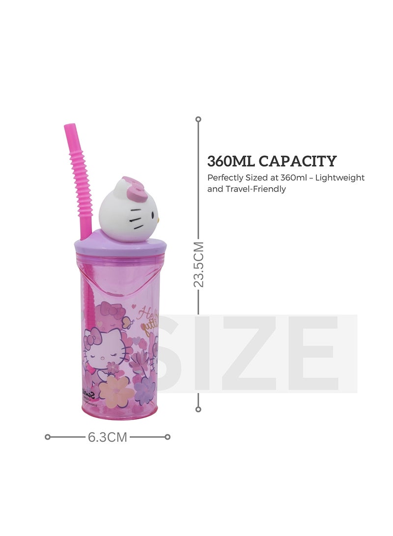STOR Hello Kitty 3D Figurine Tumbler Water Bottle For Kids 360 ML - Image 2