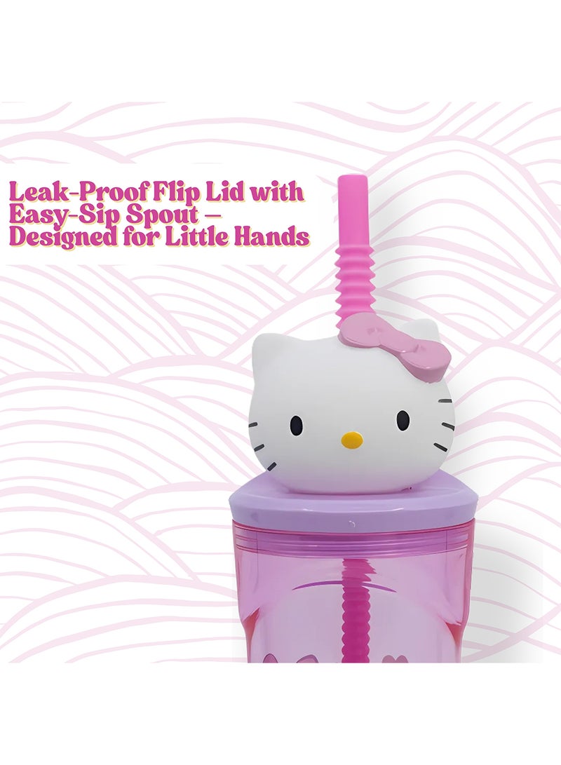 STOR Hello Kitty 3D Figurine Tumbler Water Bottle For Kids 360 ML - Image 3