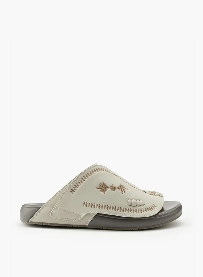 دوتشيني Men's Embroidered Slip-On Arabic Sandals