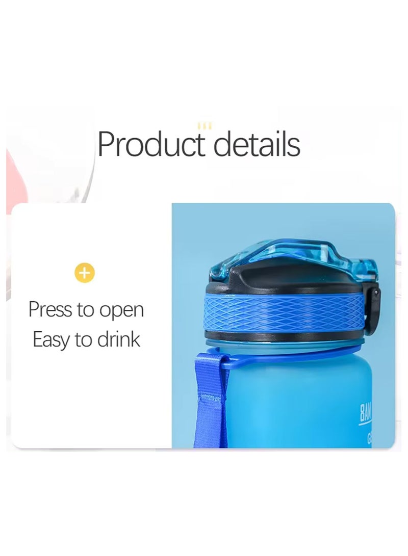 1000Ml Leak-Proof Motivational Sports Water Bottle With Time Marker & Straw - Bpa-Free, Portable & Reusable For Gym, Camping, School - Image 5