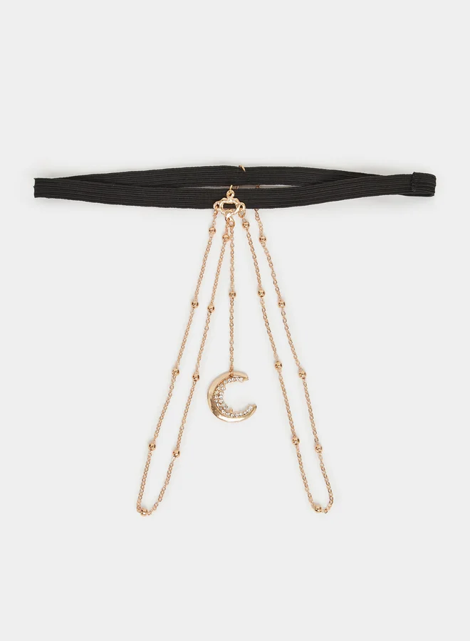 Styli Gold Moon Chain Garter