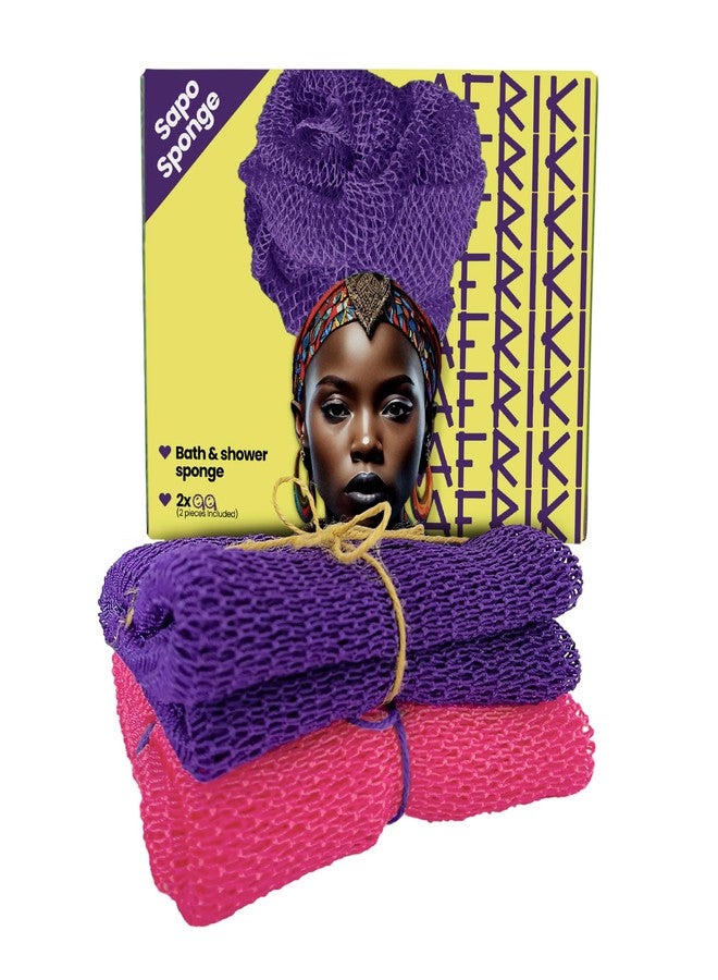 AFRIKI African Net Sponge – Exfoliating Body Scrubber, Black Owned & Rooted in Africa, All Skin Types | 45 in Long - Image 1