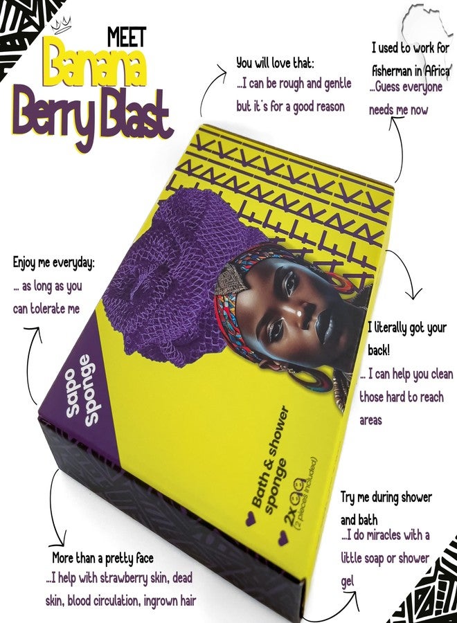 AFRIKI African Net Sponge – Exfoliating Body Scrubber, Black Owned & Rooted in Africa, All Skin Types | 45 in Long - Image 3