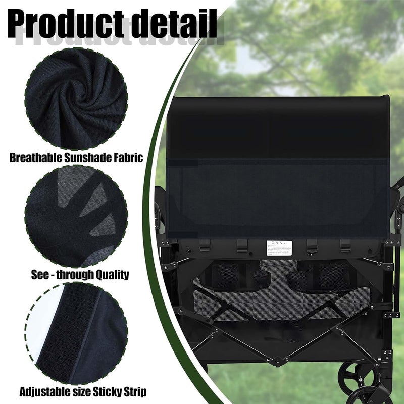 Waybas عربة قابلة للتنفس بأربعة جوانب مع شبكة واقية من الشمس وقبة قابلة للتعديل ملحقات عربة عالمية لعربات W2 W4 للتخييم والنزهات لمنع الأشعة فوق البنفسجية والغبار والبعوض 102 13 - Image 5