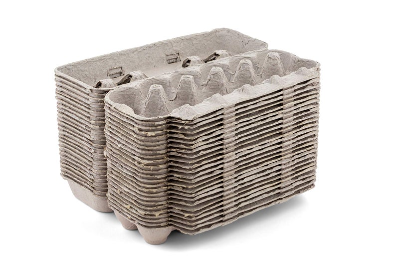 MT Products MT Products Blank Natural Pulp Egg Cartons Bulk Holds Up to Twelve Eggs - 1 Dozen - Cardboard Material Perfect For Storing Extra Eggs (25 Pieces) - Made in the USA  - Image 4