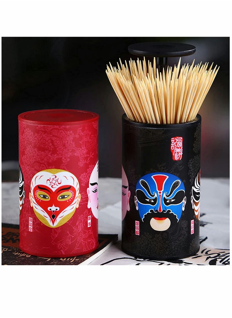 KASTWAVE - Pop up Plastic Toothpick Holder Toothpick Box Special Toothpick Dispenser Toothpick Cotton Swab Storage Box Unique Home Design Decoration Great Gifts 2 Pcs - Image 1