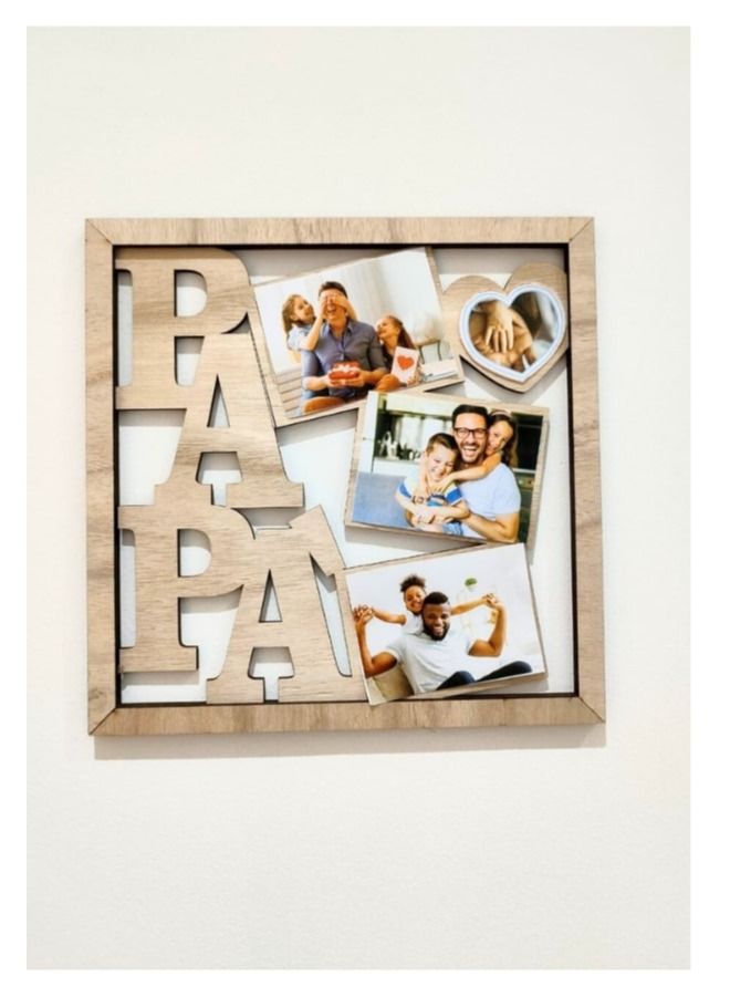 Unique DIY Fathers Day Wooden Photo Frame for desk Father's Day Gift Idea (Pictures NOT Included)  - Image 1