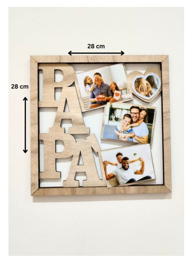 Unique DIY Fathers Day Wooden Photo Frame for desk Father's Day Gift Idea (Pictures NOT Included)  - Image 3