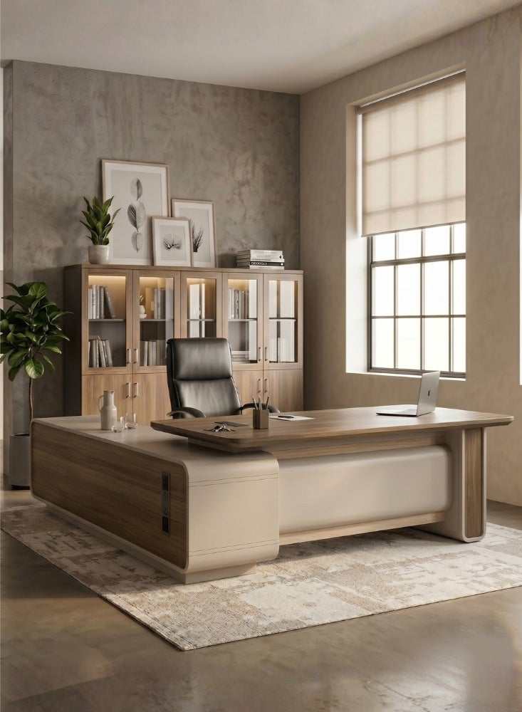 Karnak Velora Executive Desk, Large Computer Table Computer Desk, For Office Use. - Image 1