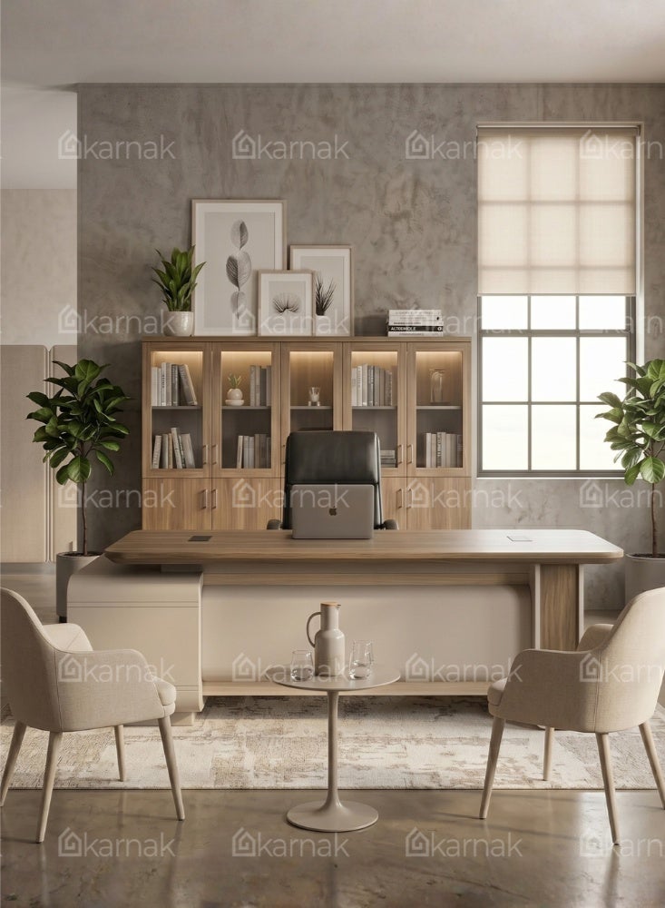 Karnak Velora Executive Desk, Large Computer Table Computer Desk, For Office Use. - Image 2