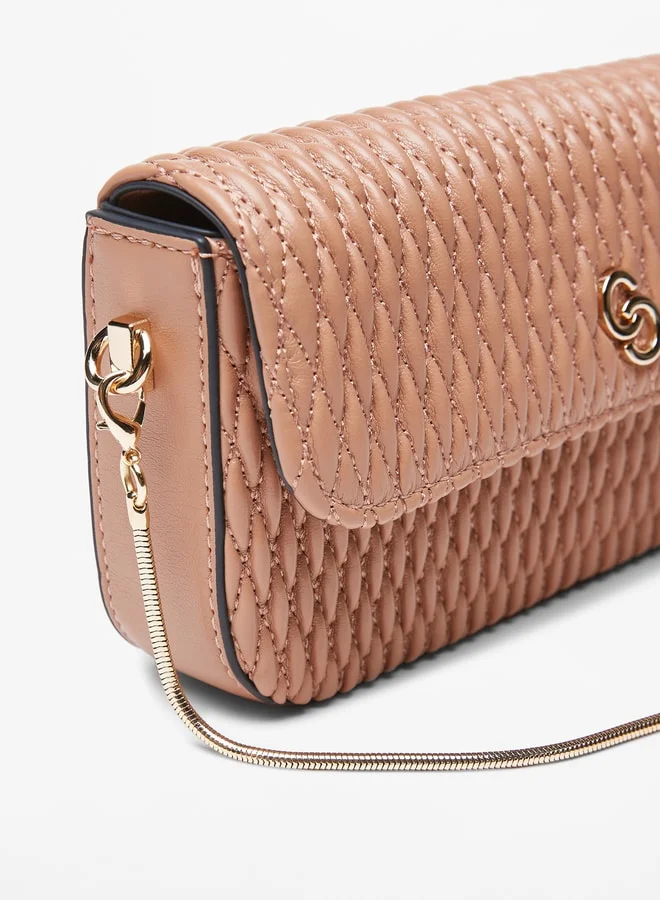 Celeste Women's Quilted Crossbody Bag with Chain Link Strap