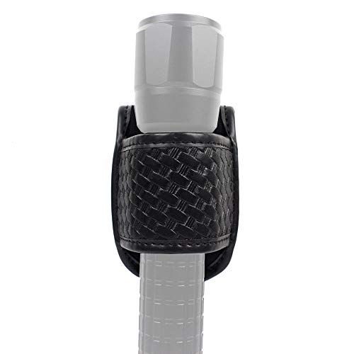 ROCOTACTICAL Basketweave Open Top D Cell Compact Light Holder, Duty Belt Accessories-Flashlight Pouch Holster - Image 1