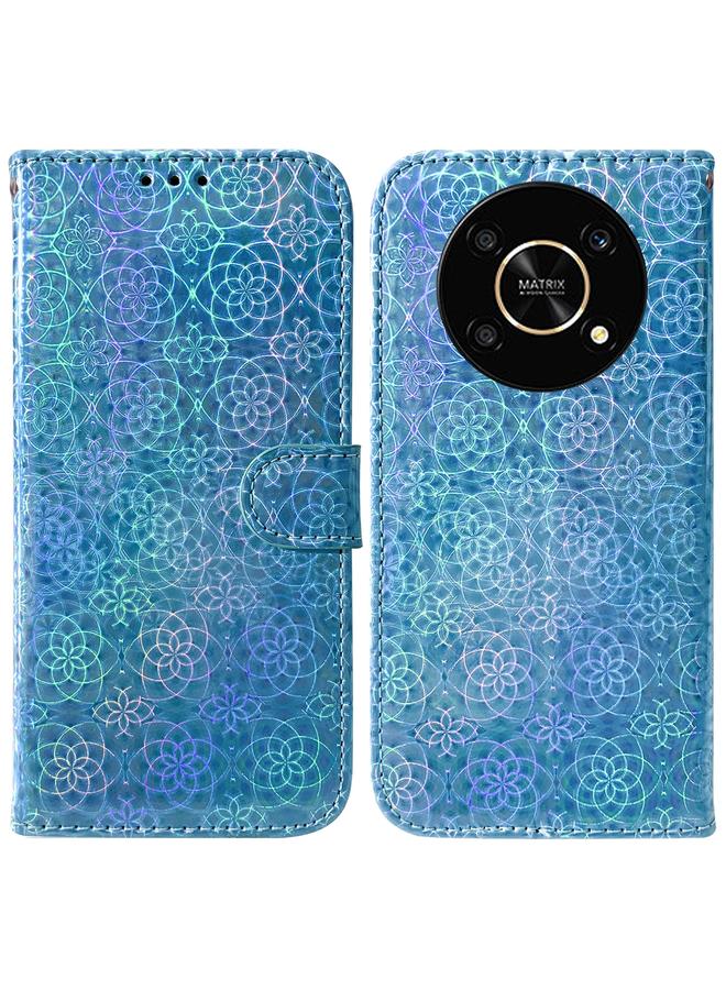 اس-توب جراب هاتف Honor X9 / X9 5G مصنوع من الجلد الملون مع مشبك مغناطيسي - Image 1