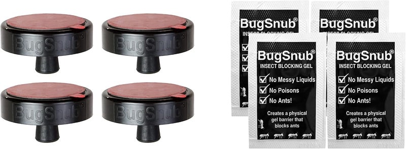 BugSnub Legs for Trays (4 Pack)- Waterless, Moat Free Cat and Dog Food Tray Legs for Crawling Pest Free Pet Food Feeding Station, Kitchen Sweets and Trash, Ant Free Platform Legs. - Image 1