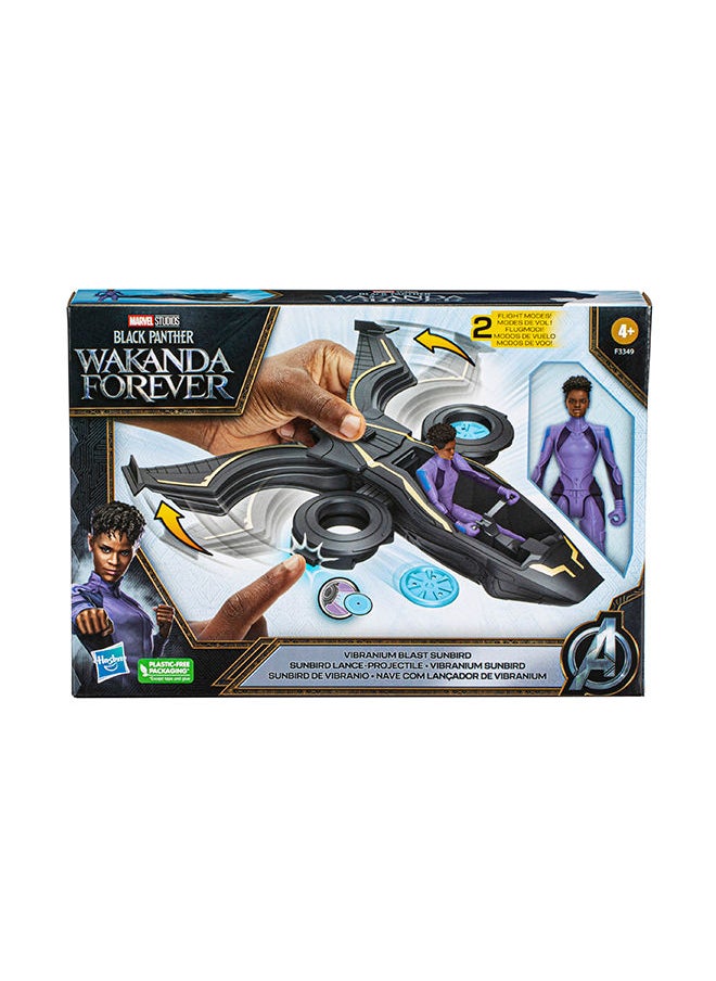 Black Panther Marvel Studios'  Wakanda Forever Vibranium Blast Sunbird with 6-Inch Shuri Action Figure, Toy for Kids Ages 4 and Up  - Image 1