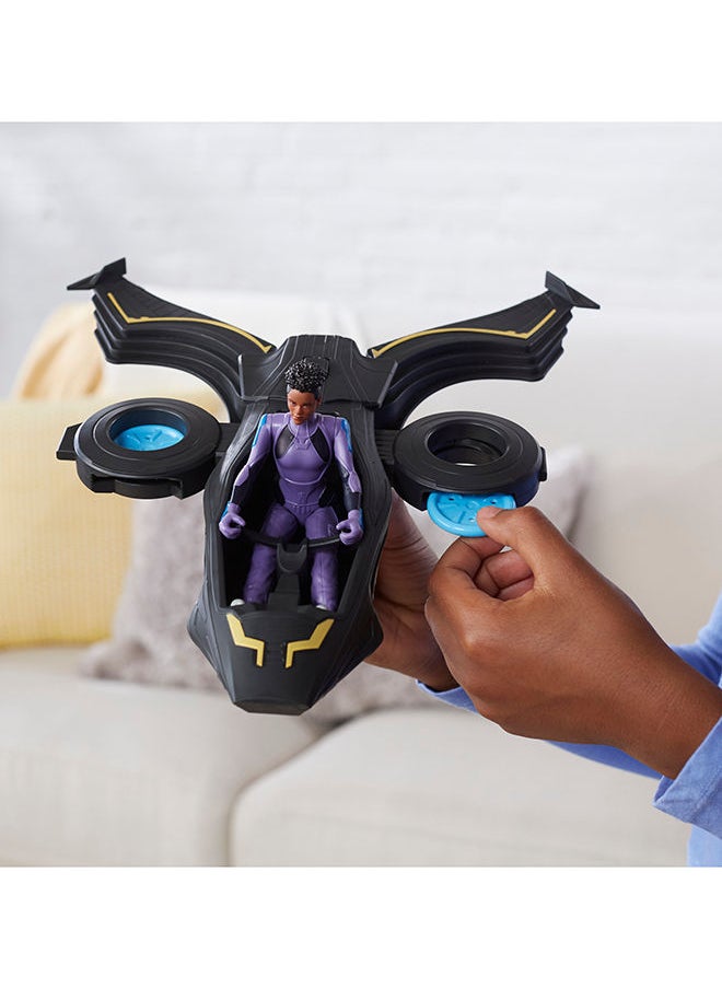 Black Panther Marvel Studios'  Wakanda Forever Vibranium Blast Sunbird with 6-Inch Shuri Action Figure, Toy for Kids Ages 4 and Up  - Image 4