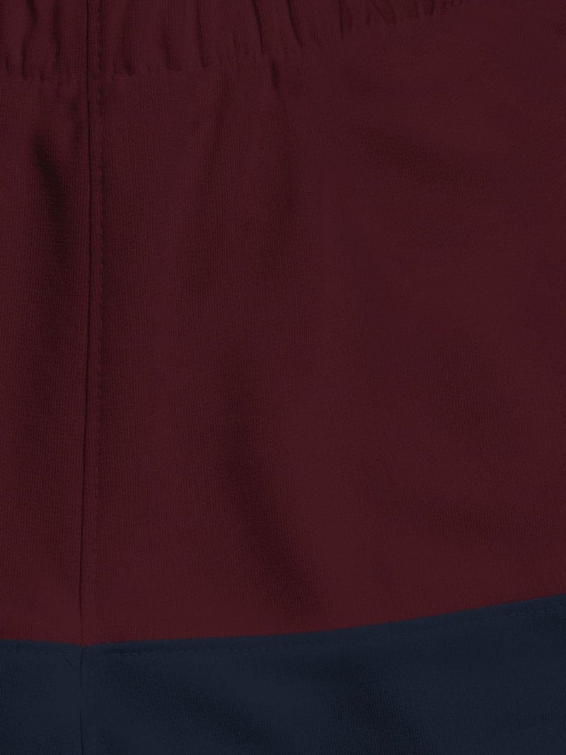 HELLCAT Pack of 3 Trendy Typographic Printed Mid Rise Shorts for Boys - Burgundy/Grey Melange/Navy Blue_9-10 Years - Image 5